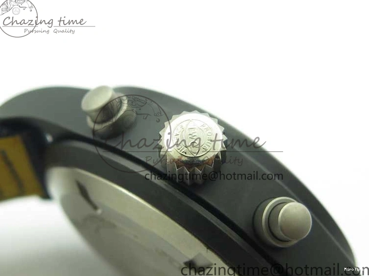 MIROTIME 0304 Reliable Pilot Chrono Blue Angels Black Ceramic ZF Best Edition on Blue Leather Strap A 7088